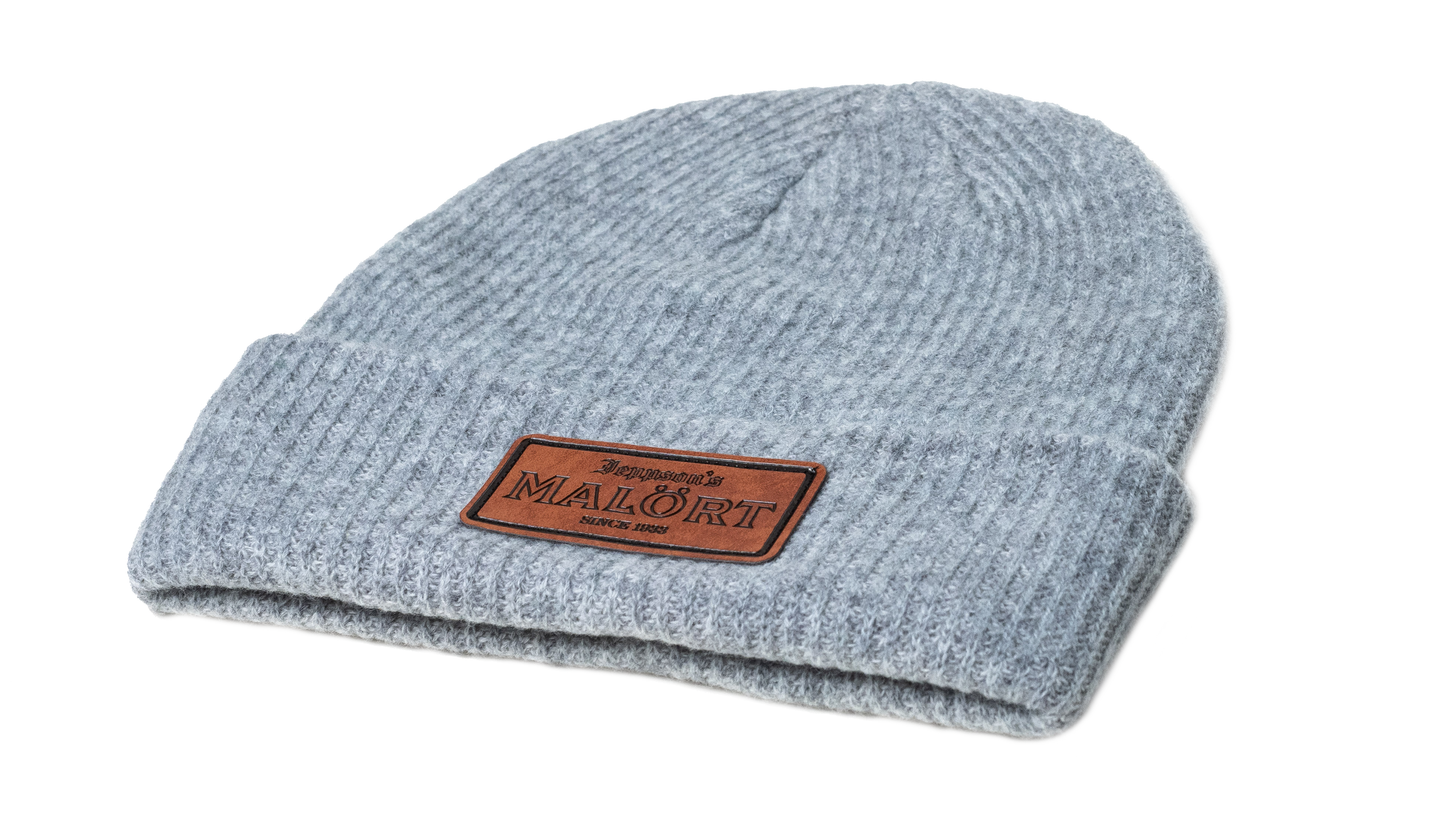 Leather Patch Beanie