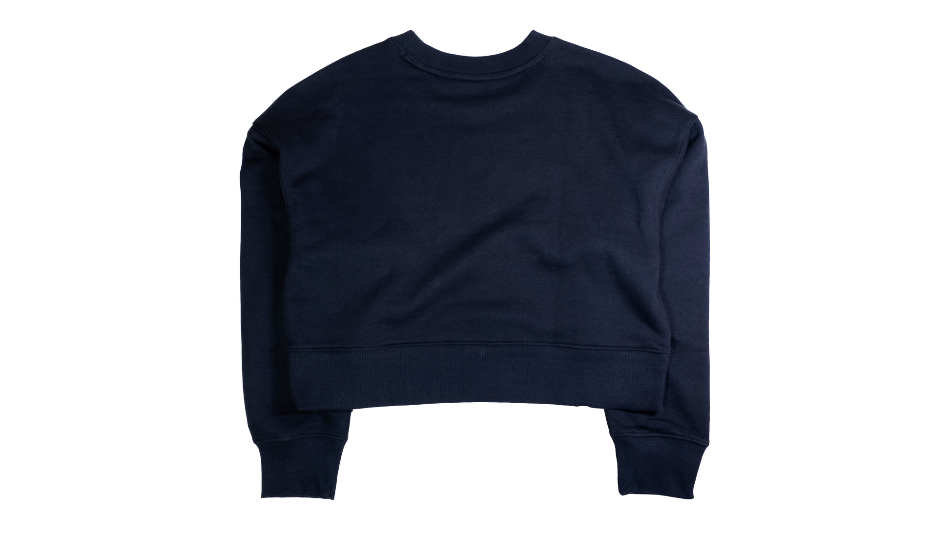 Cropped crew neck sales